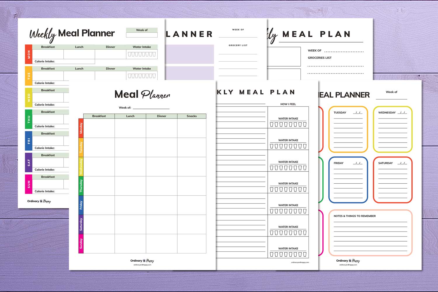 Use These Weekly Meal Planner Printables if You’re Tired of Deciding Dinner Last Minute