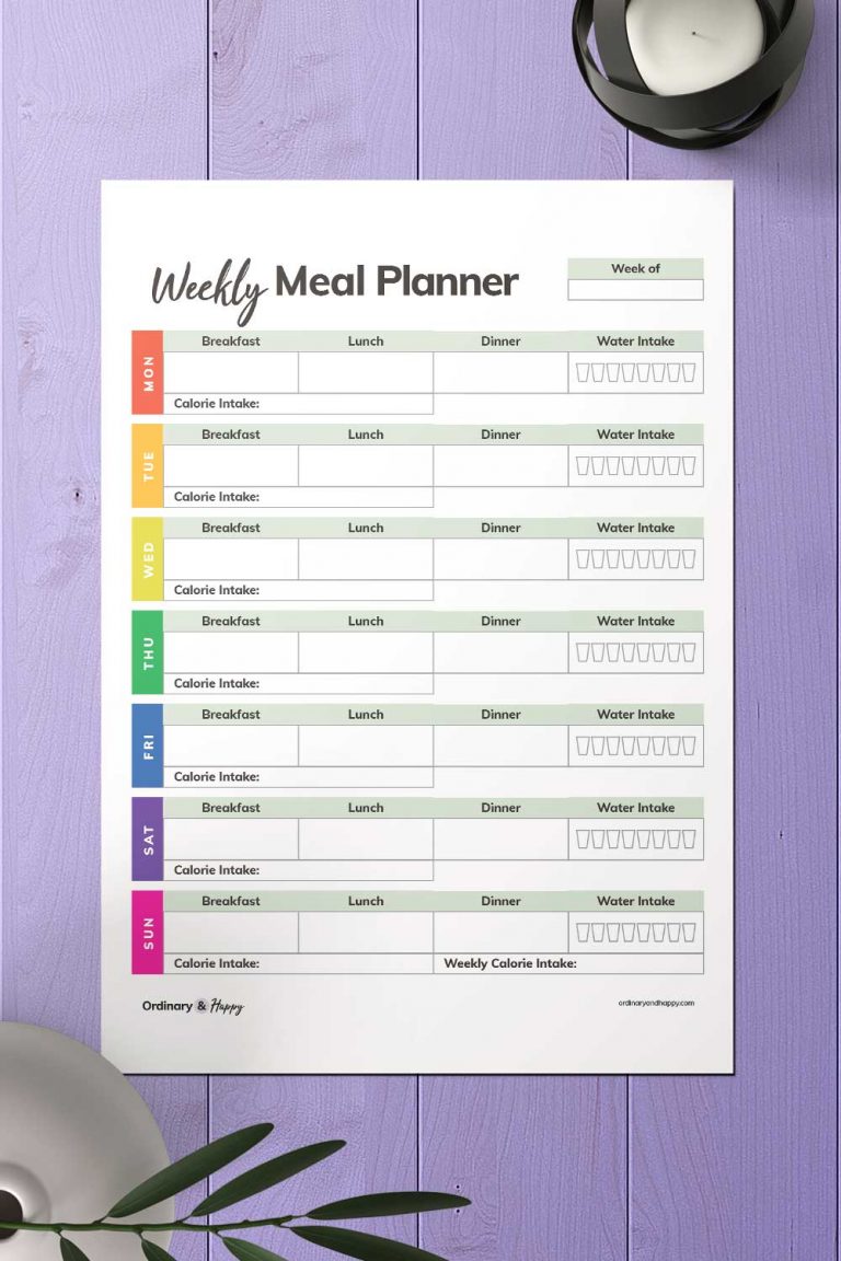 Use These Weekly Meal Planner Printables if You're Tired of Deciding ...