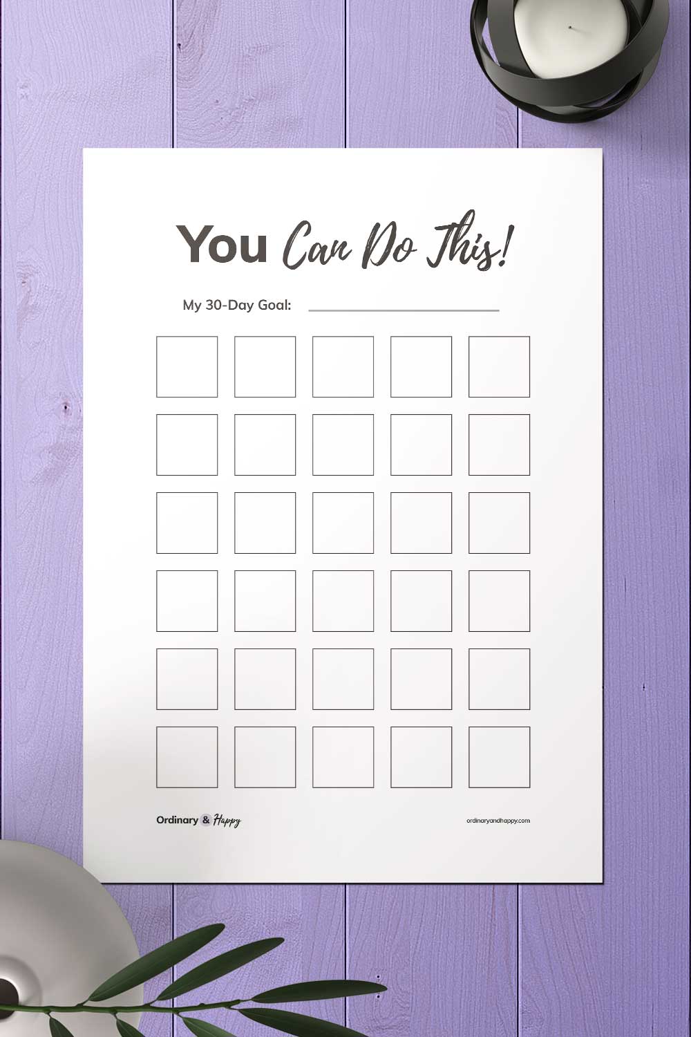 5 Best 30 Day Habit Tracker Printables Free And Premium Ordinary