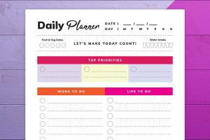 Colorful Daily Planner Printable to Seize the Day and Achieve Your ...