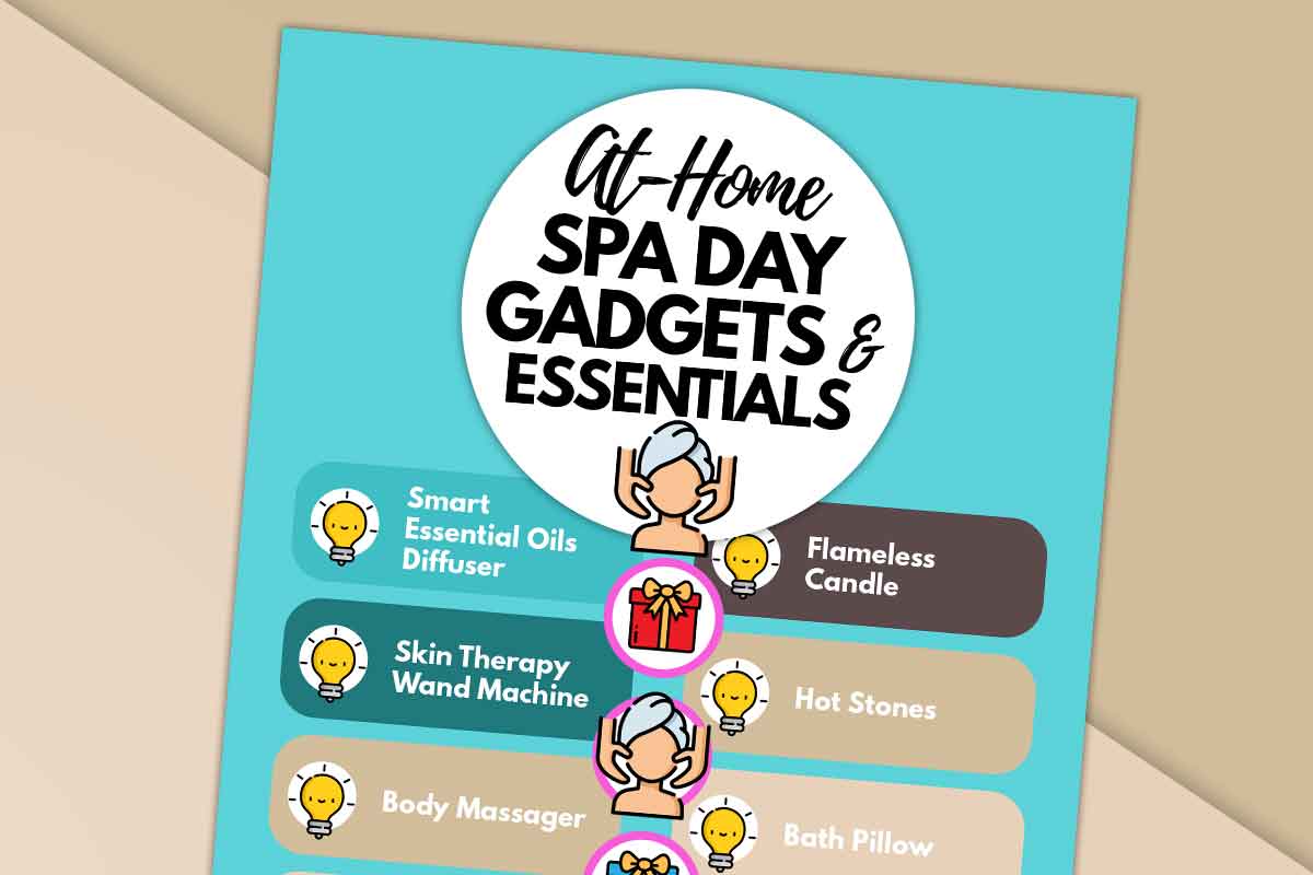 featured image for list of at home spa day gadgets