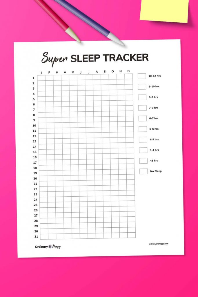 Year-Long Sleep Tracker (image).