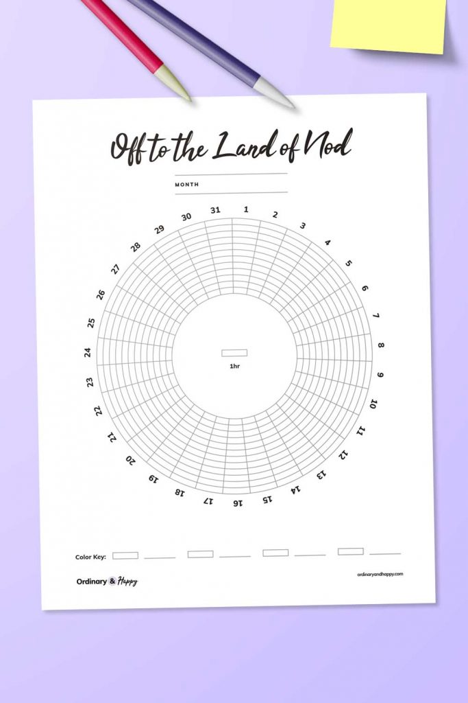 Colored Circle Sleep Tracker (image).