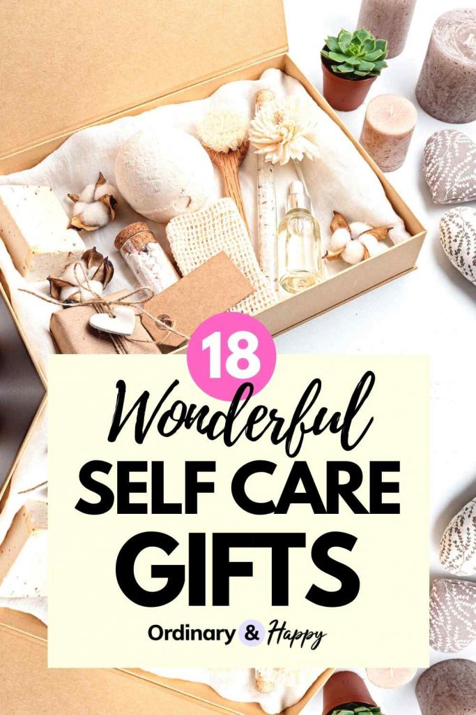 18 Wonderful Self Care Gifts (pin).