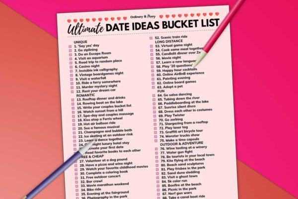 100+ Ultimate Date Ideas Bucket List for the Perfect Date