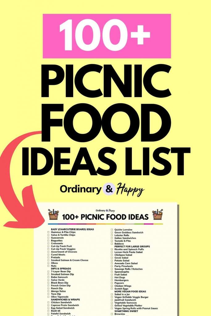 100+ Picnic Food Ideas List