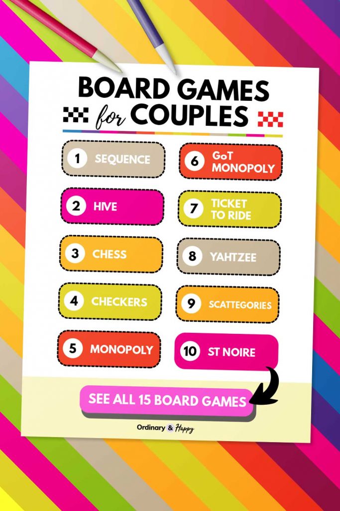 15 Super Fun Board Games For Couples Ordinary And Happy