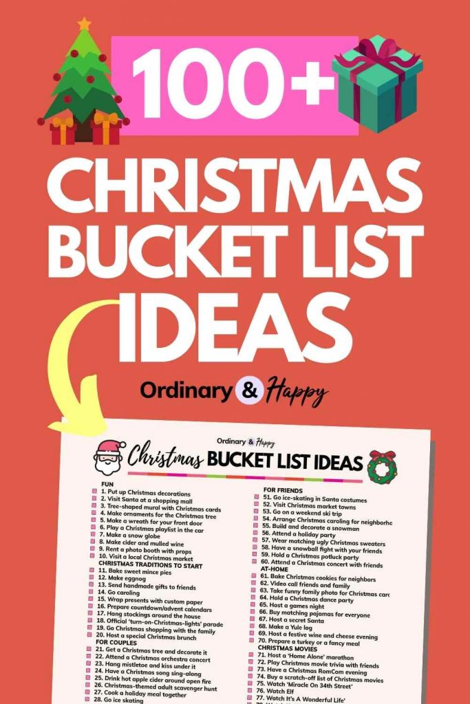 100+ Christmas Bucket List Ideas List (image).