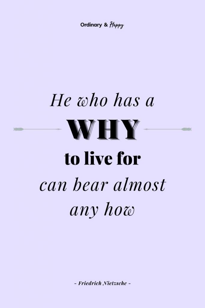 "He who has a why to live for can bear almost any how" (Adversity Quote Image)