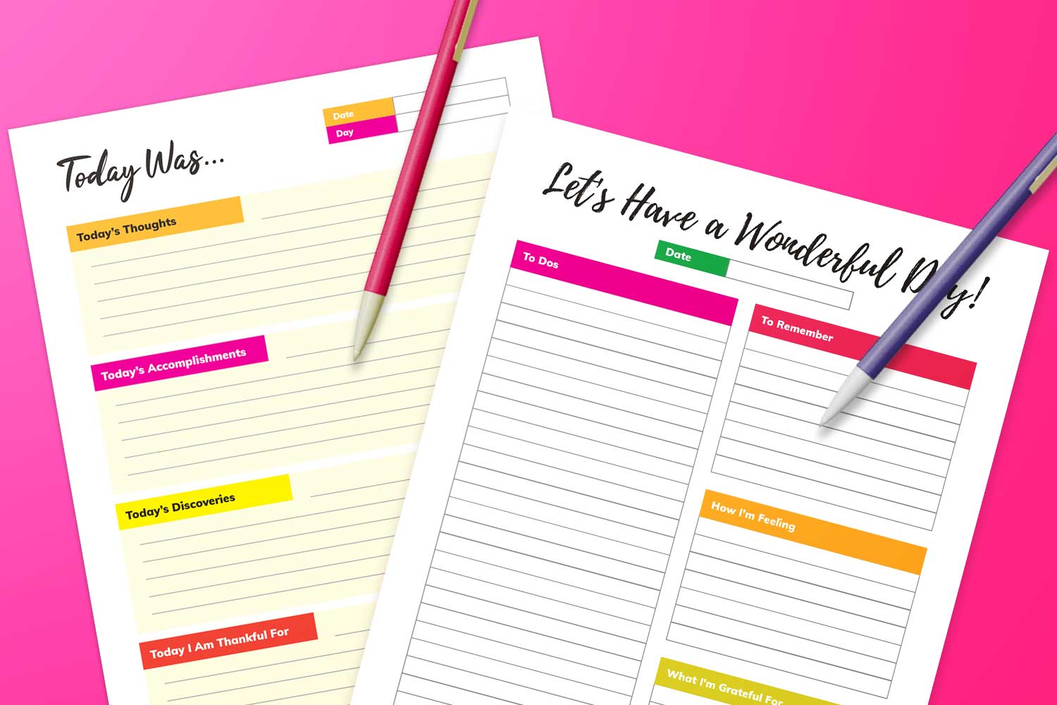 daily journal printables