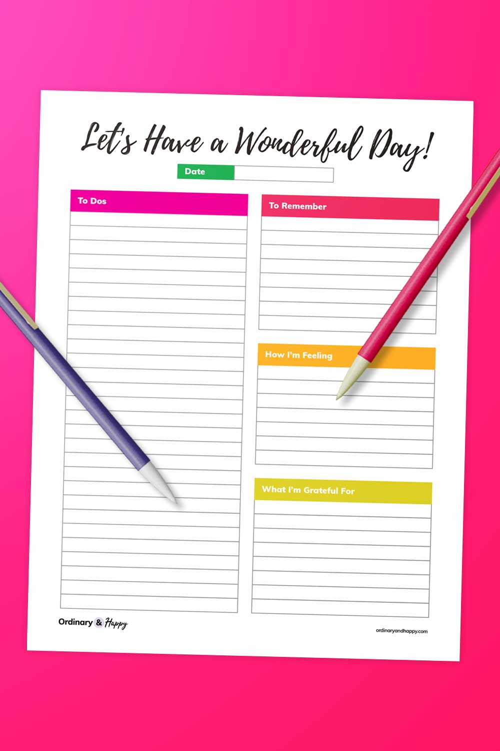 These Daily Journal Printables Will Help You Get Thoughts onto Paper ...