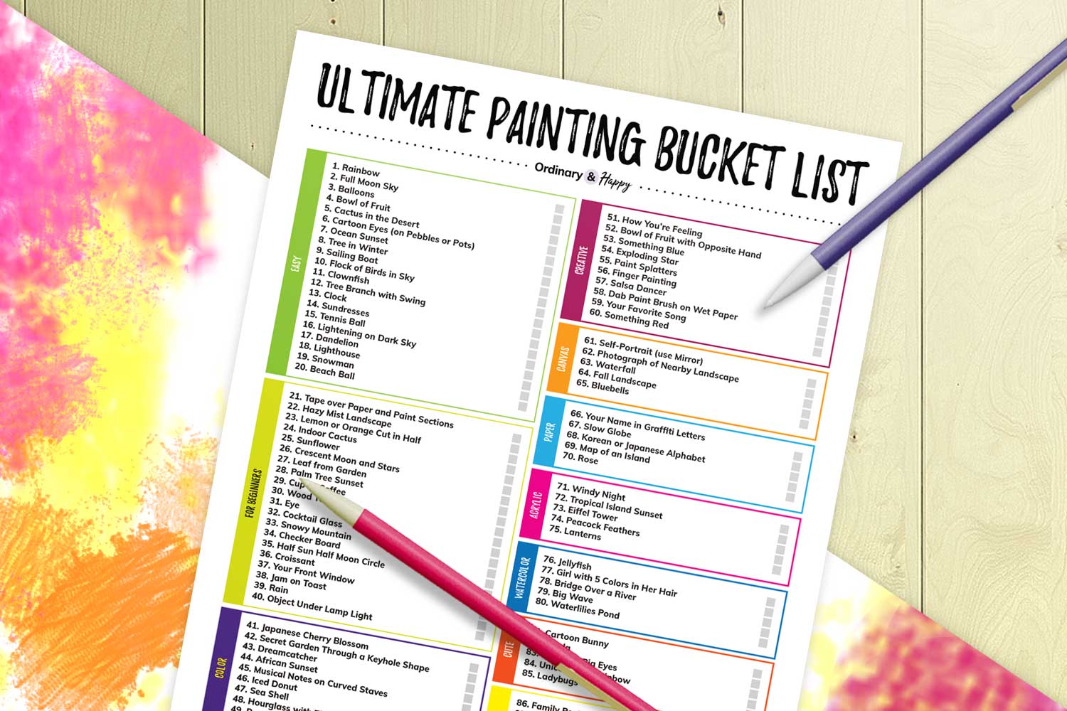 100+ Painting Ideas (The Ultimate Painting Bucket List)