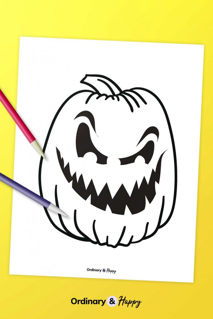 Scary Pumpkin Printable