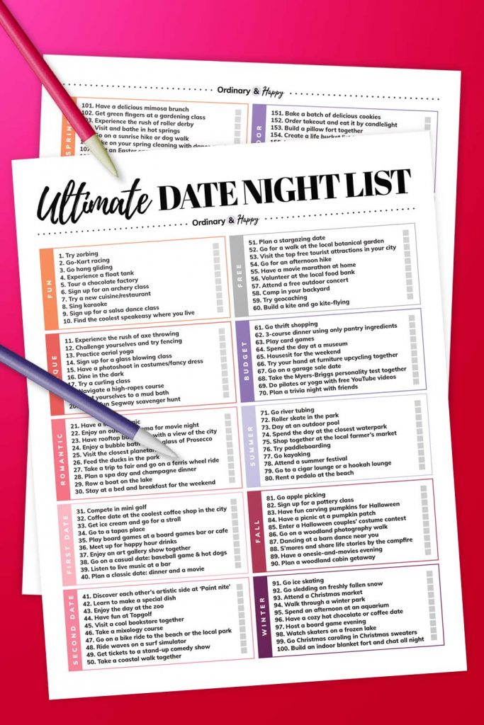 Ultimate Date Night List