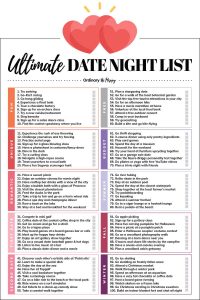 210+ Date Ideas (The Only Date Night List You Need) - Ordinary and Happy