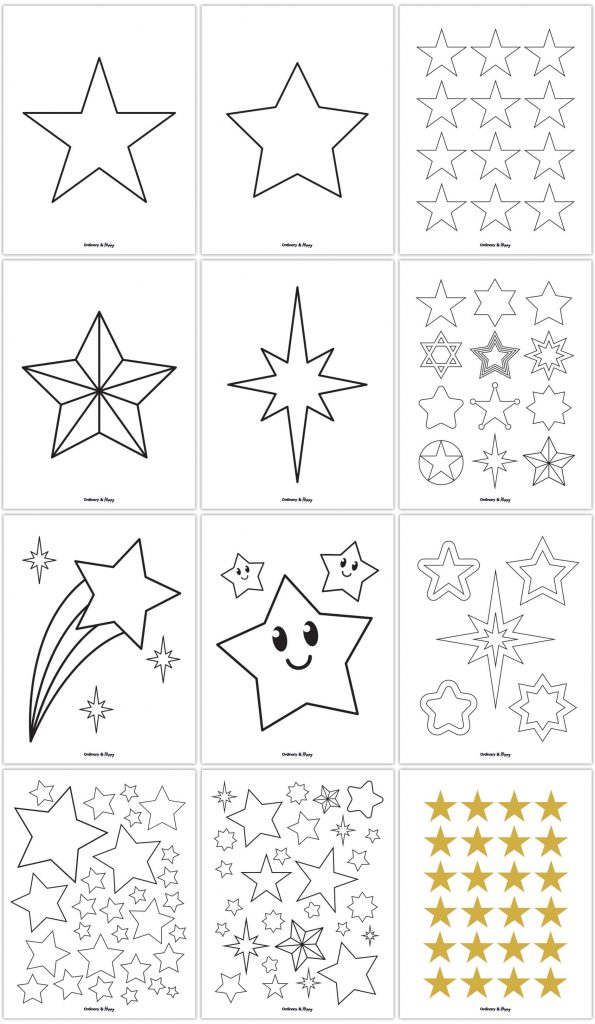 12 star template printables that are out of this world ordinary and happy