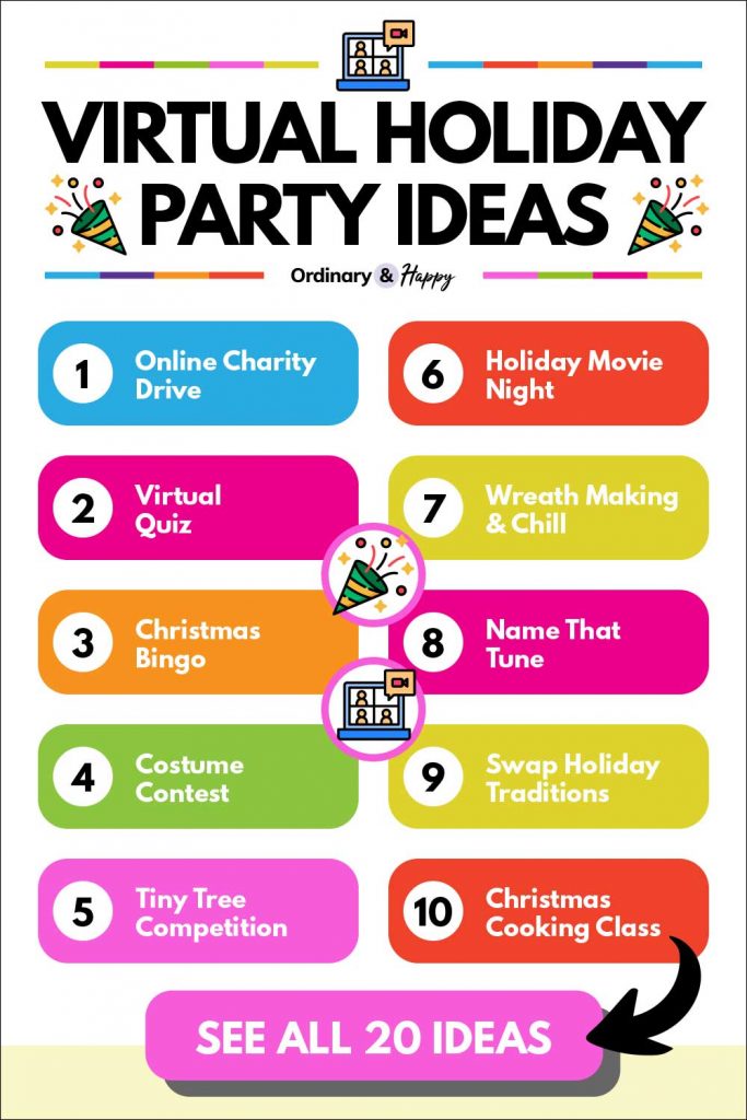 Virtual Holiday Party Ideas (list 1-10)