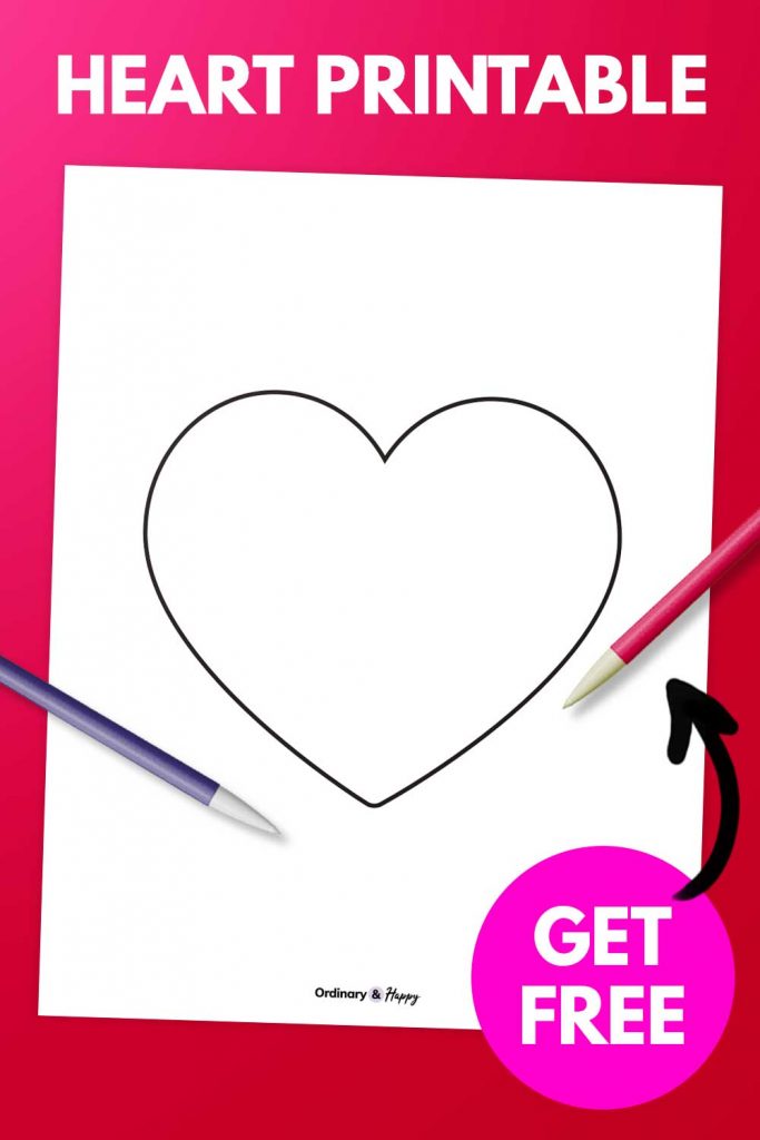 free heart template printable