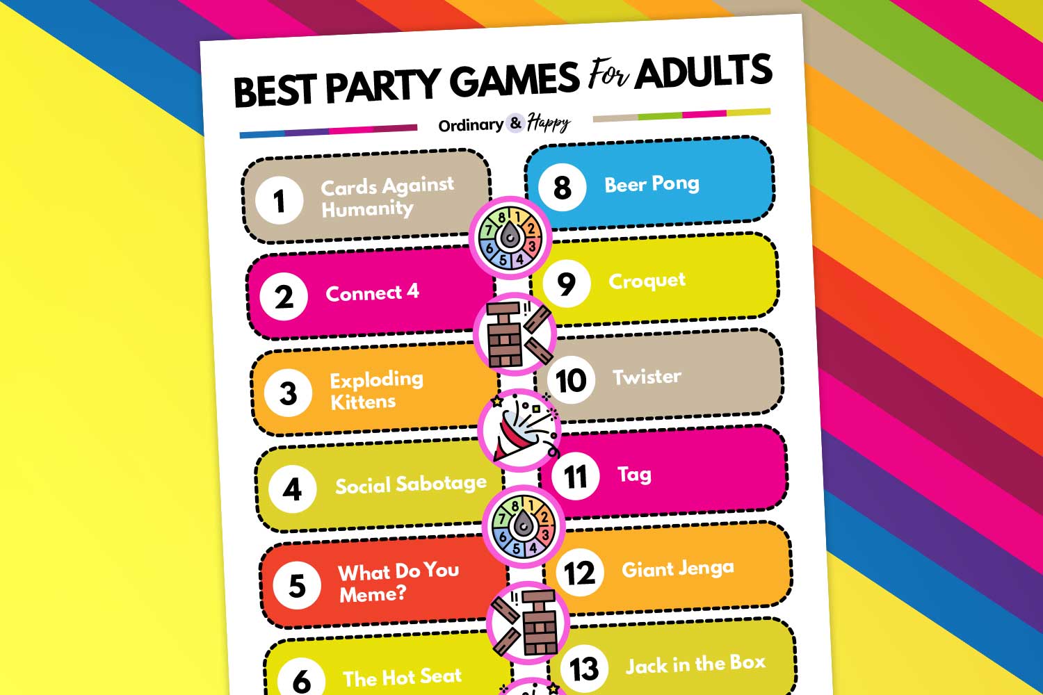 30 Best Party Games for Adults to Try Ordinary and Happy