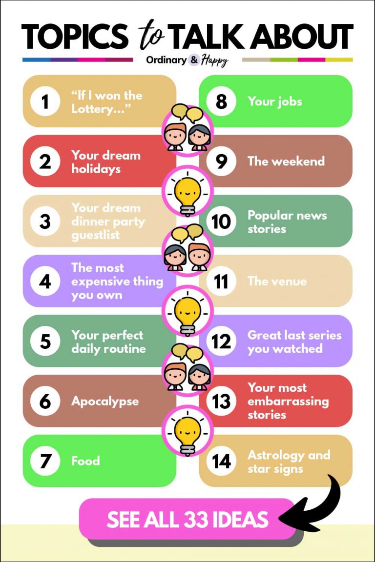 55 Best Topics to Talk About - Ordinary and Happy