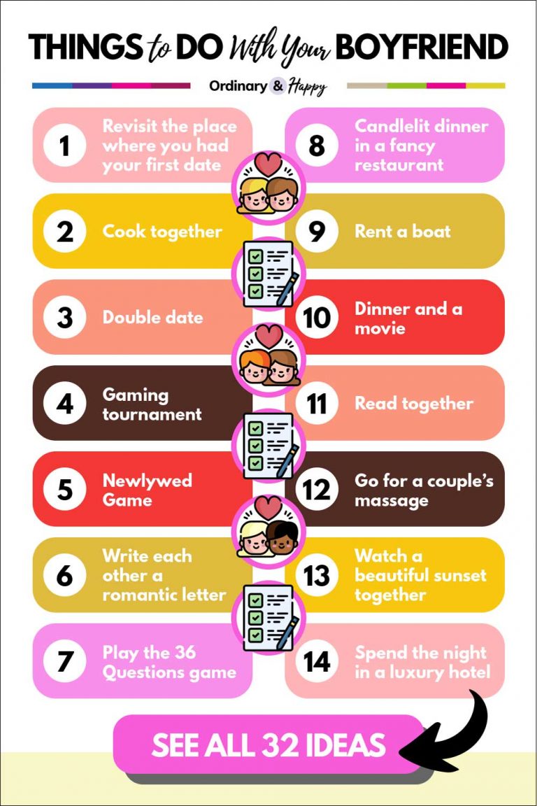 Things to Do with Your Boyfriend (30+ Ideas) - Ordinary and Happy