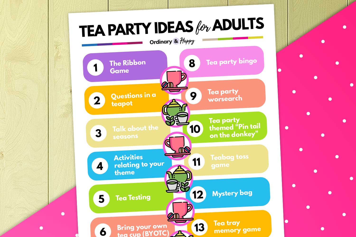 tea party ideas for adults