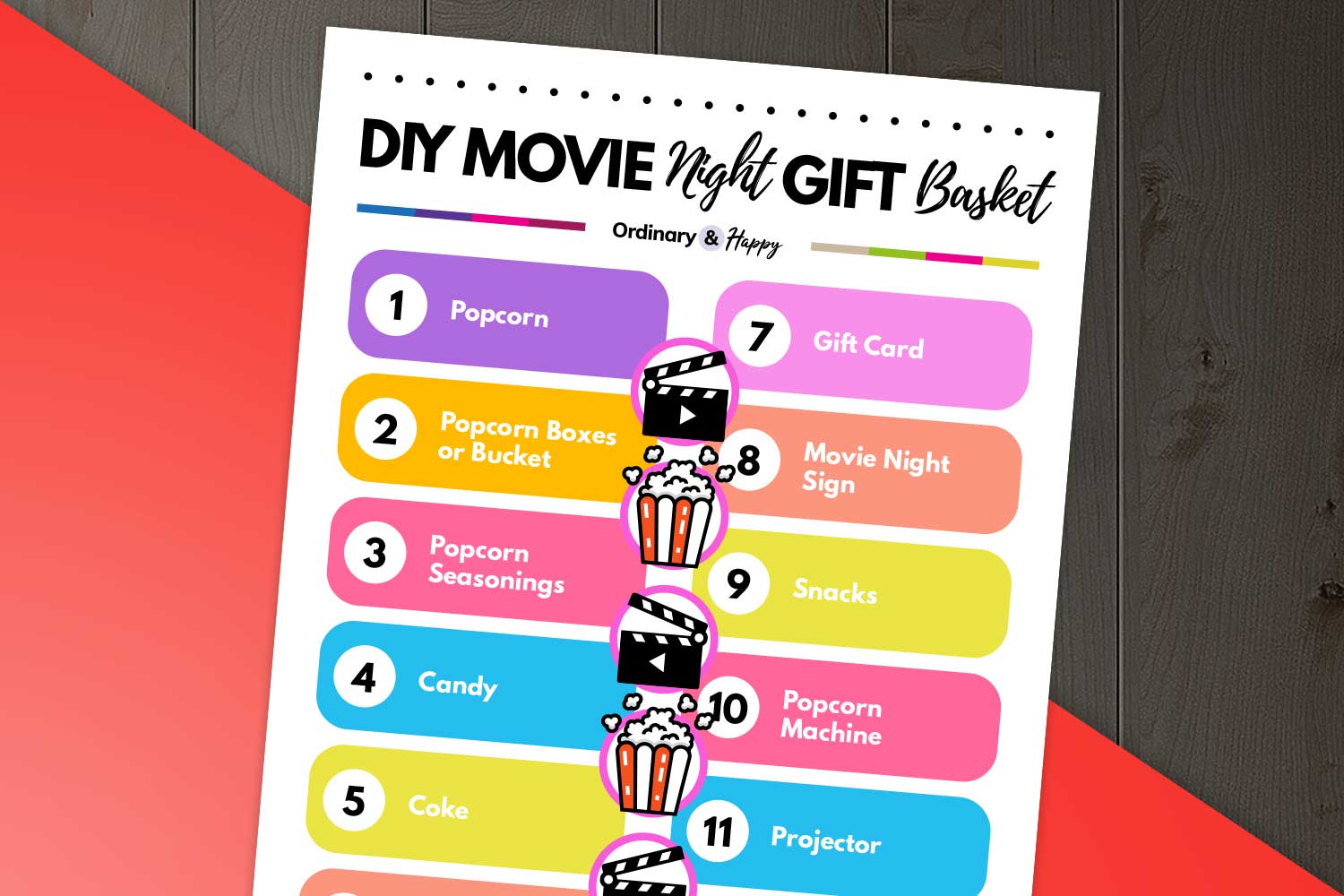 Movie Night Gift Basket DIY