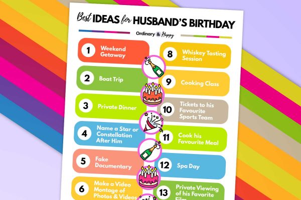Best Ideas for Husband's Birthday to Make Him Feel Special