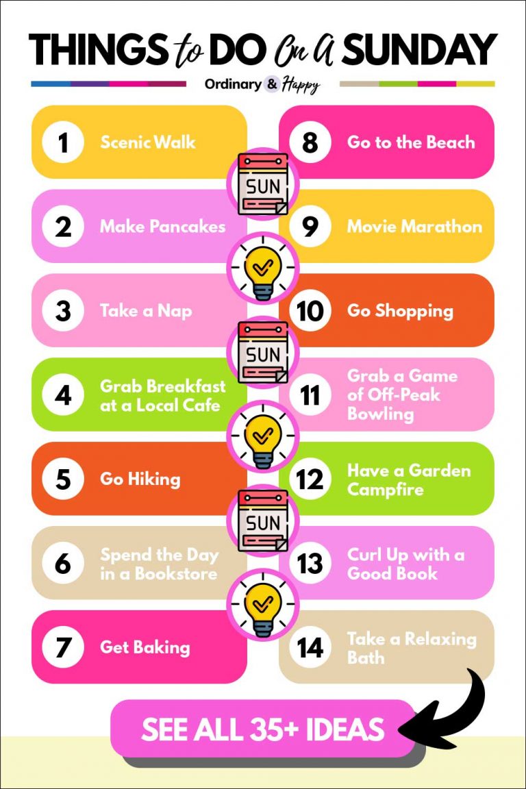 Best Things to Do on a Sunday (40+ Ideas) - Ordinary and Happy