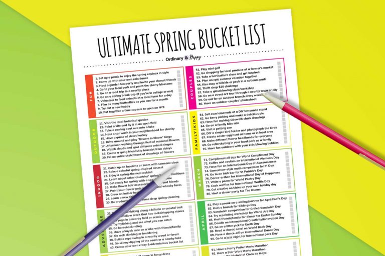 Spring Bucket List: 100+ Fun Things to do this Spring