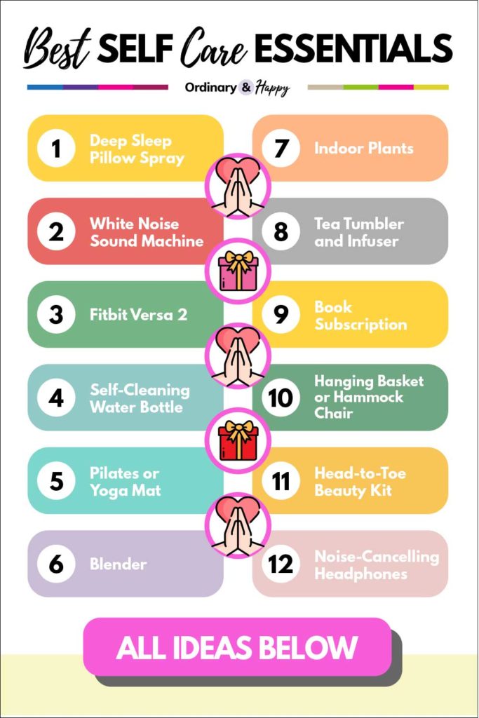 12 Self Care Essentials To Brighten Up Your Life (list of items 1-12).