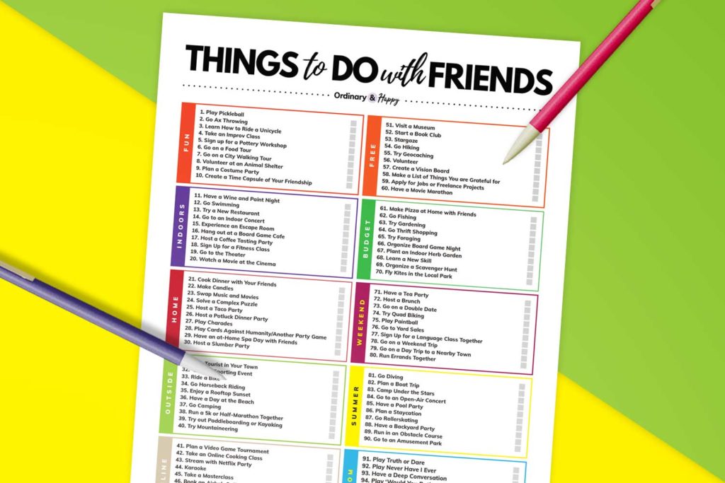 100+ Best Things to Do with Friends
