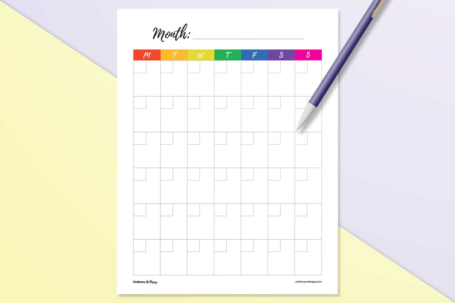 8 printable blank calendar templates to organize your life today