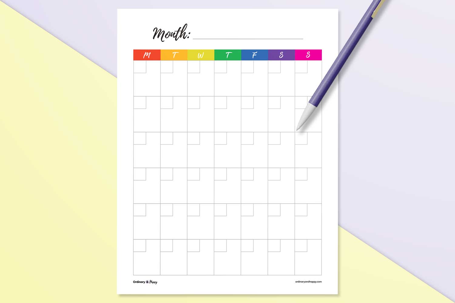 8 Printable Blank Calendar Templates to Organize Your Life Today