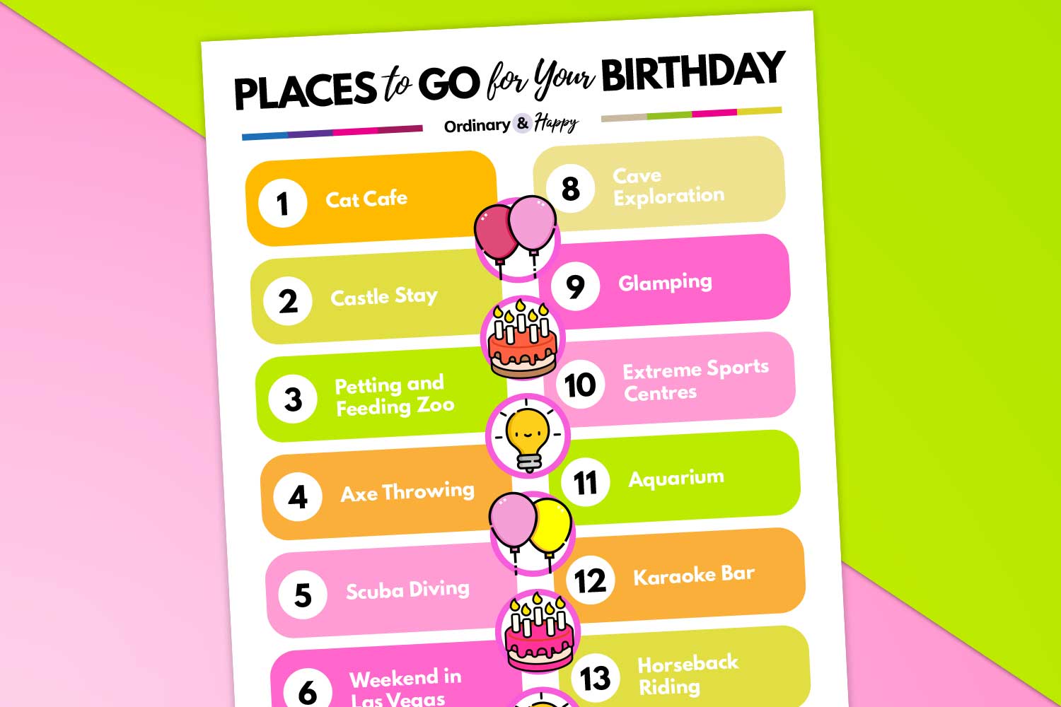 fun places to go for your birthday for adults