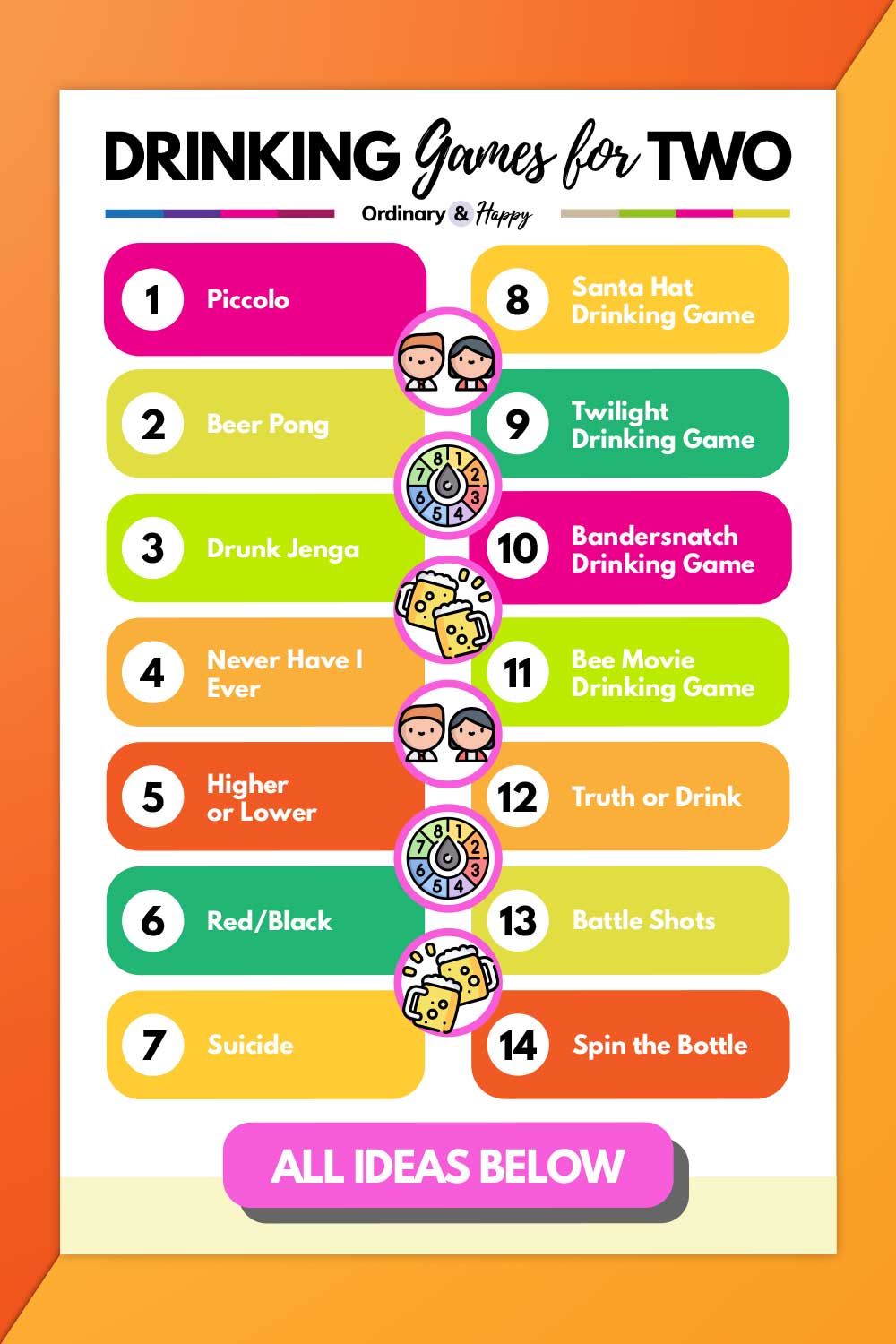 25+ Fun Drinking Games for Two Ordinary and Happy