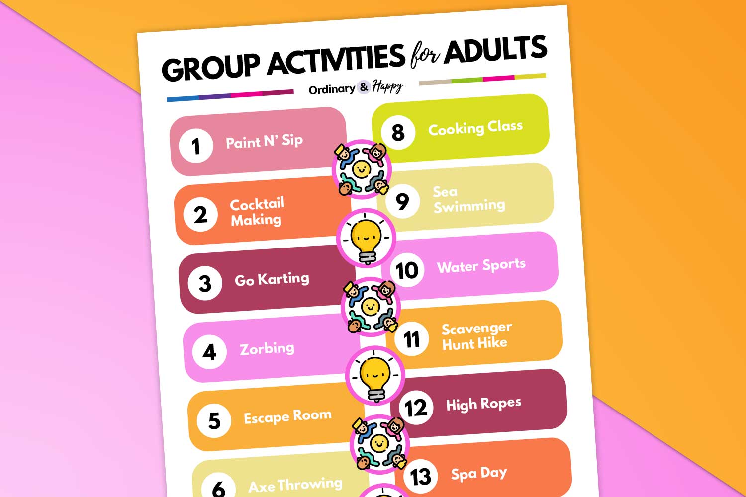 Group Activities for Adults