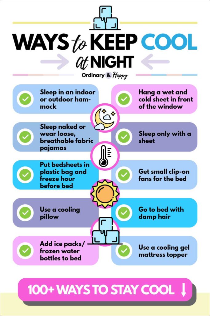 Ways to Stay Cool at Night (list).