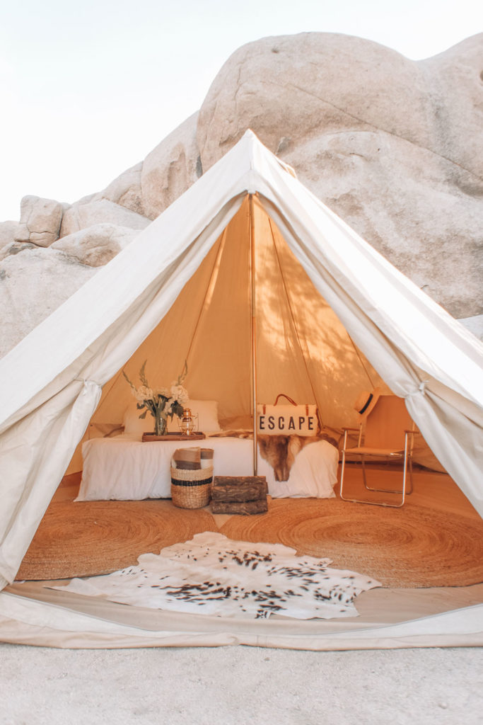 50th birthday idea: a glamping tent.