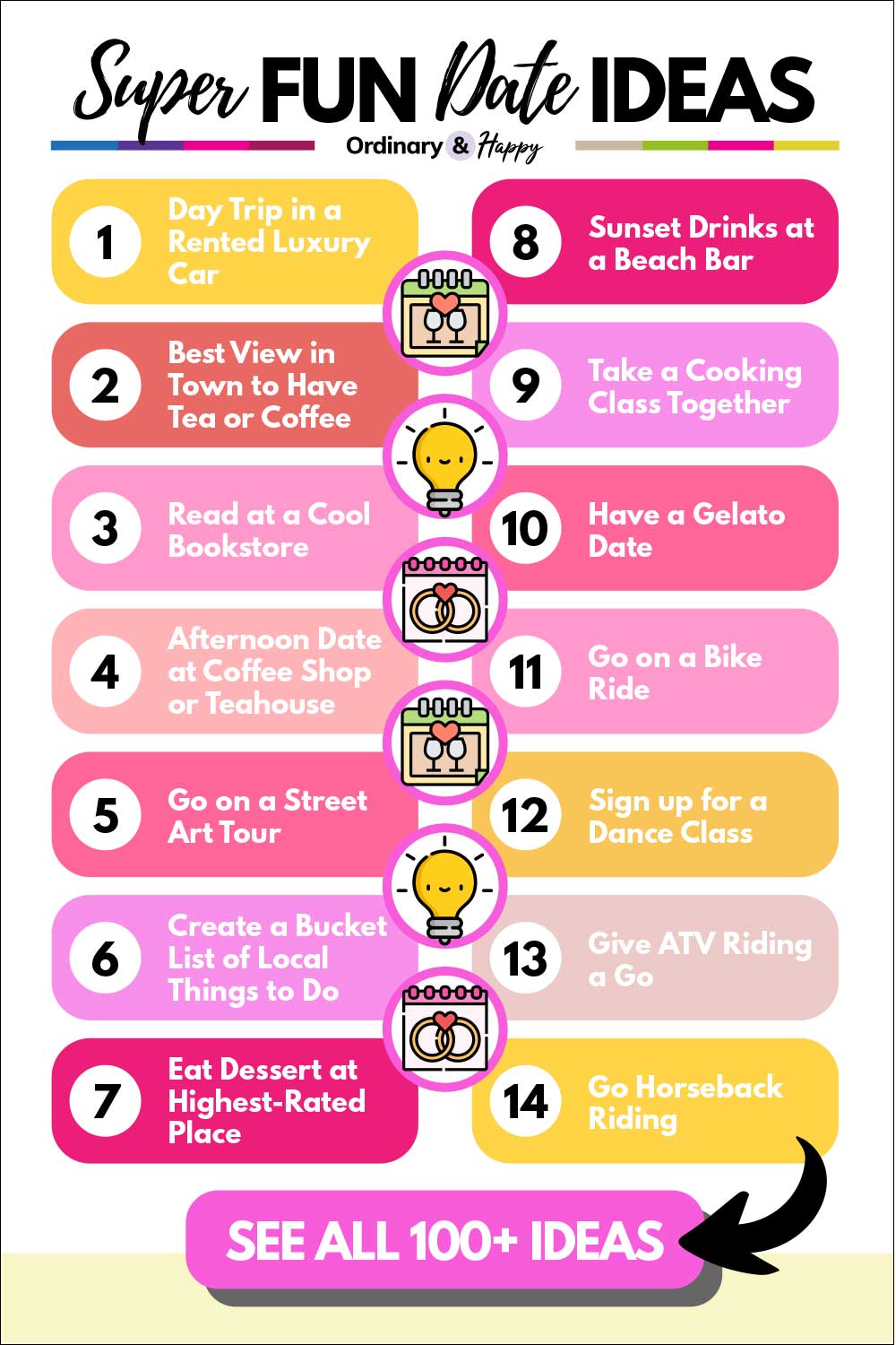 100+ Fun Date Ideas for an Amazing Date Night Ordinary and Happy