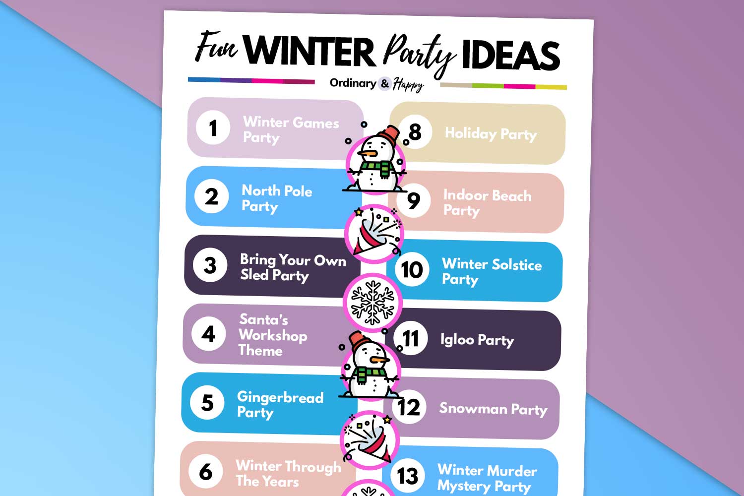 20+ Best Winter Party Ideas to Celebrate with Family in Friends in Style