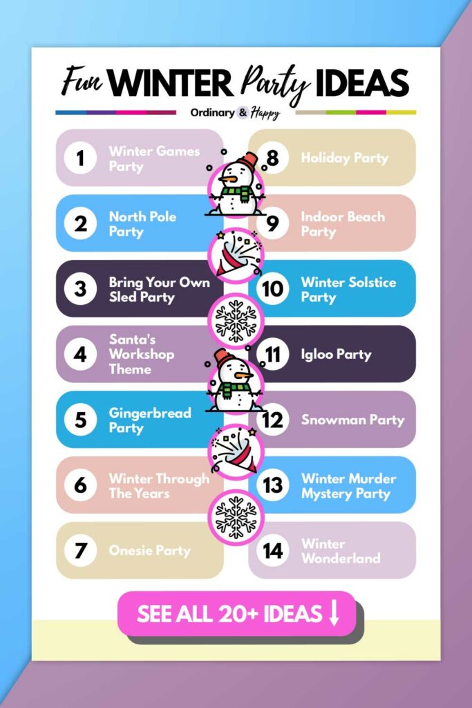 Winter Party Ideas (list of ideas 1-14 from the article).