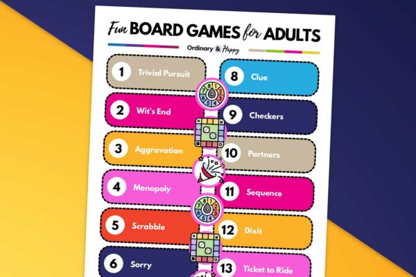Board Games for Adults (list)