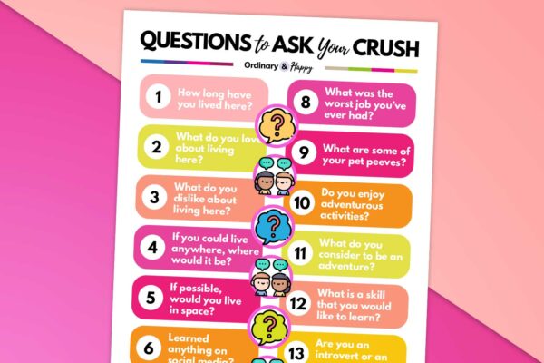 Great Questions to Ask Your Crush (list)