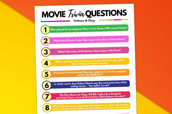 100+ Movie Trivia Questions and Answers for a Hollywood-Themed Quiz Night