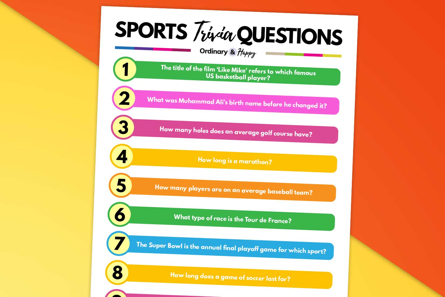 70+ Sports Trivia Questions (with Answers)