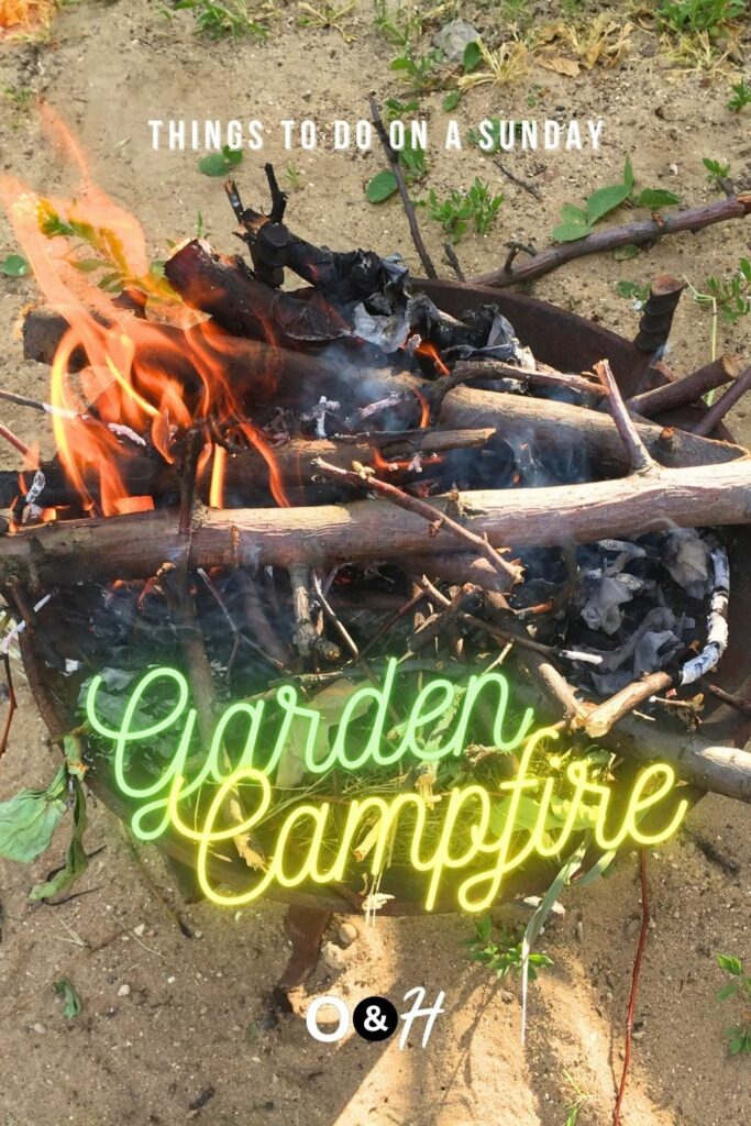 Outdoor campfire