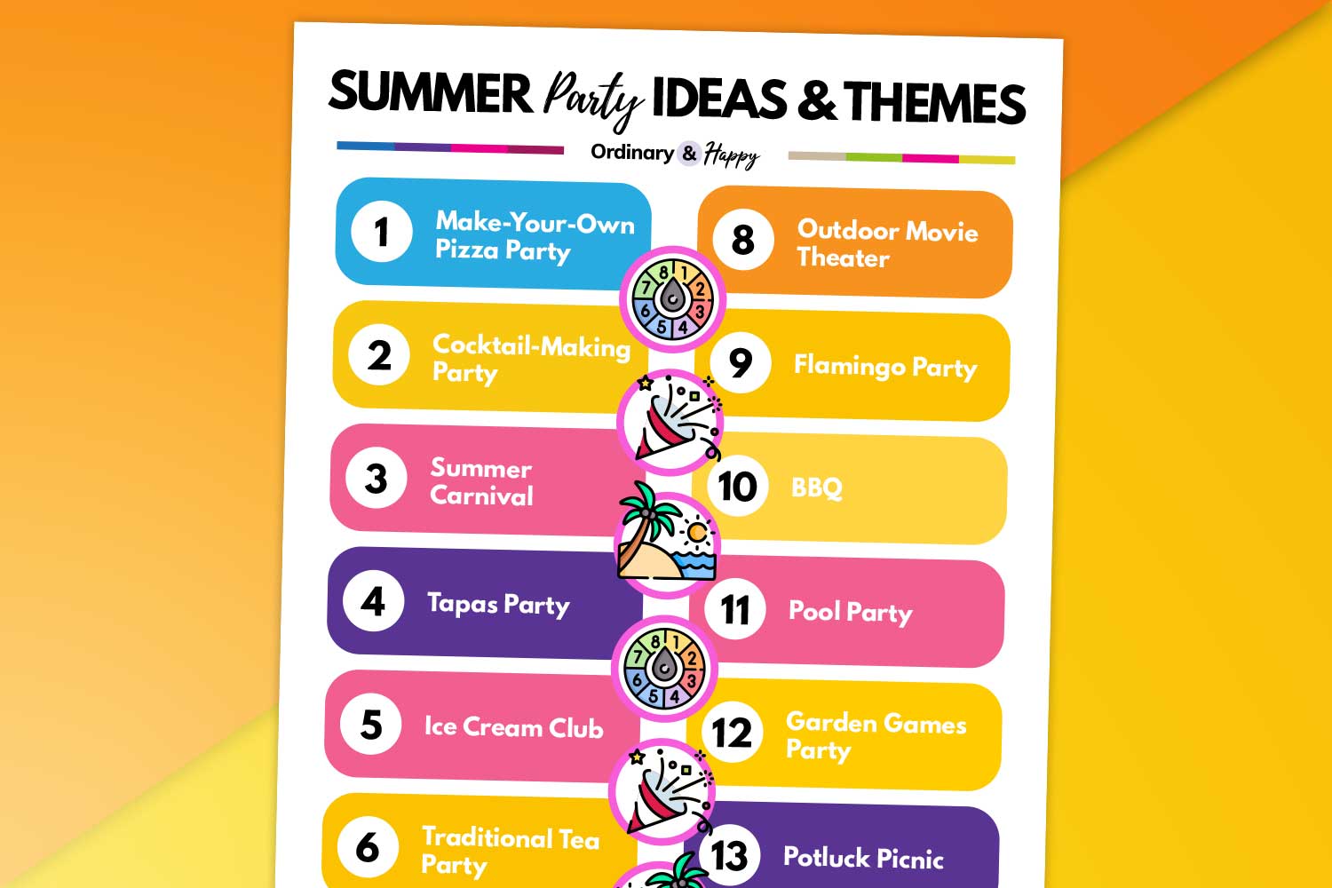 25+ Summer Party Ideas and Themes for Endless Fun in the Sun