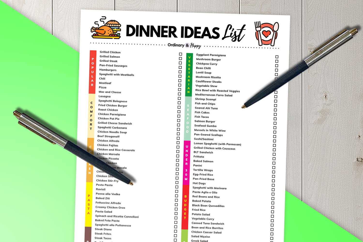Dinner Ideas List - 100+ Dishes to Answer 