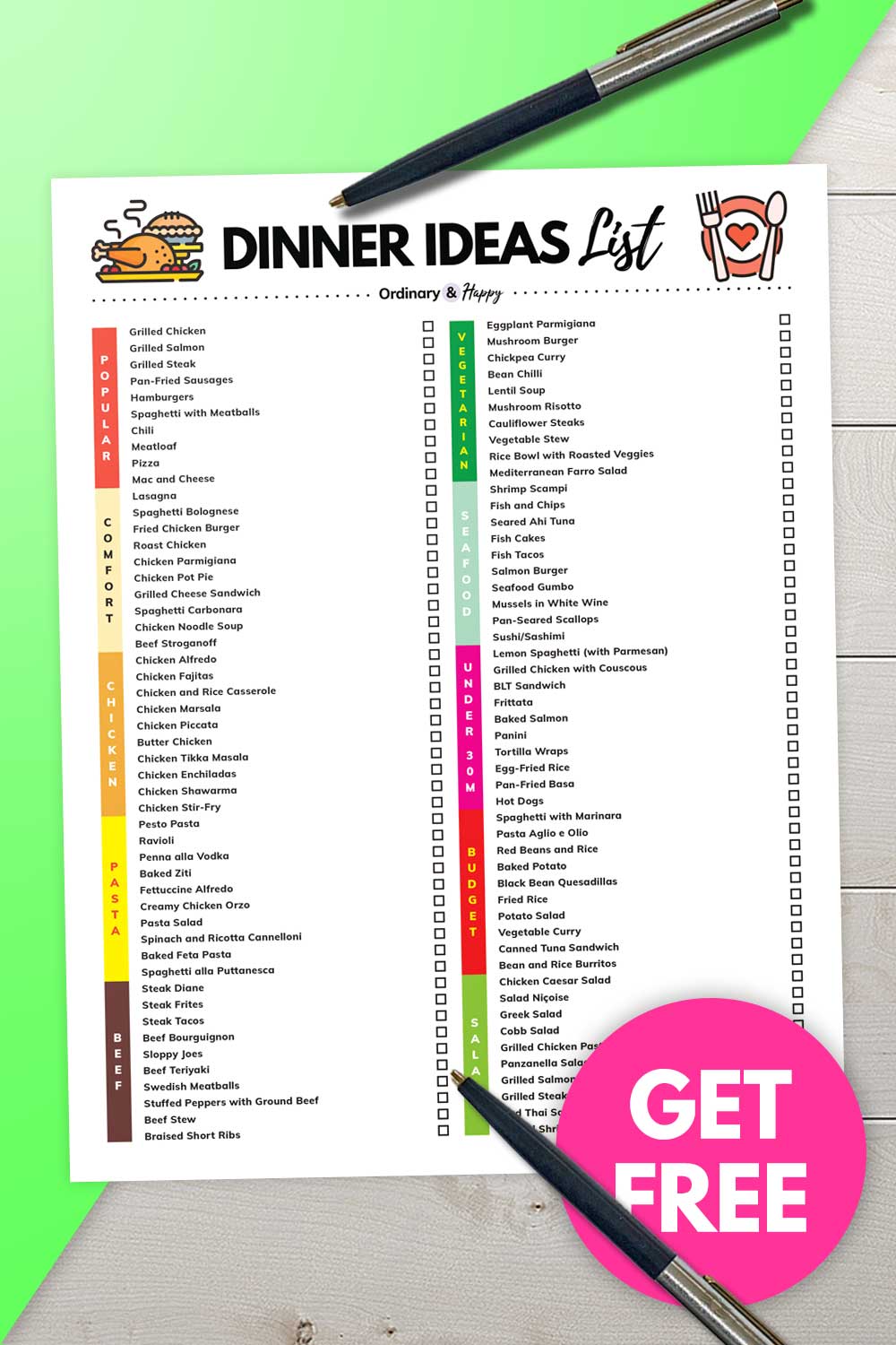 Dinner Ideas List - 100+ Dishes to Answer 